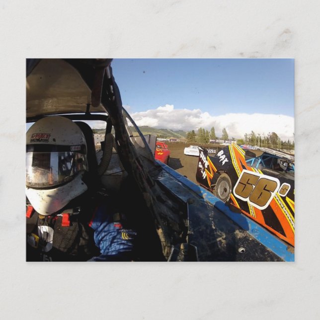 Gregg Racing Action Foto Postkarte (Vorderseite)