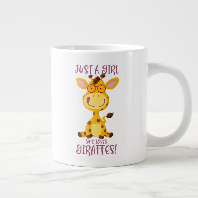 Gregor Giraffe - Nur ein Mädchen, das Giraffen ! Jumbo-Tasse (Rechts)
