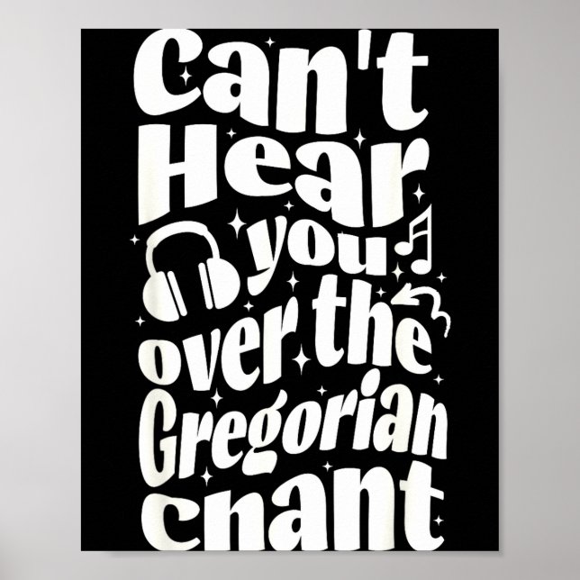 Gregorian Chant Funny Catholic Traditional Latin M Poster (Vorne)