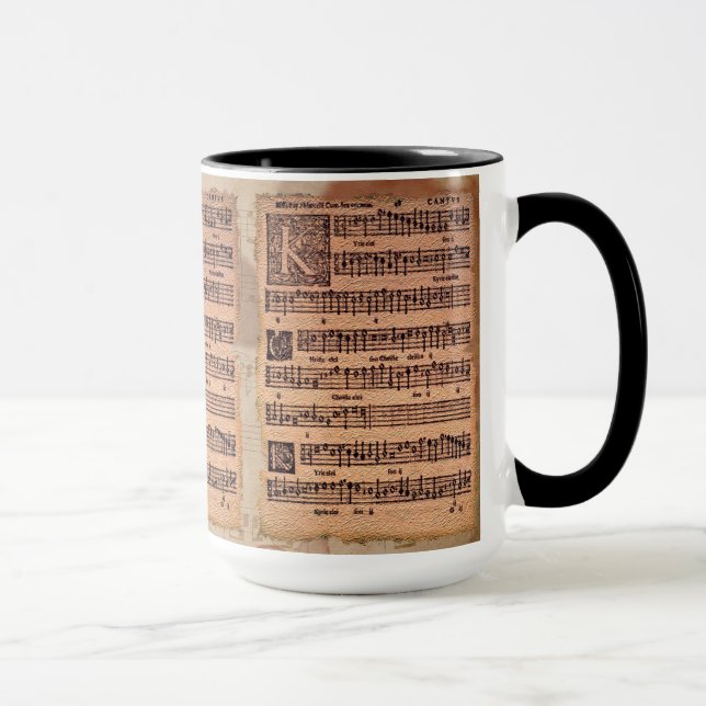 Gregorian Chant Music Sheet Drinks Tasse (Rechts)