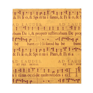 Gregorianische Gesangsmusik Notizblock