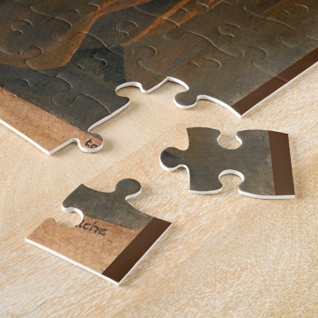 Gregorianische Mönche im Gebet mit gehobenem Casso Puzzle (Seite)