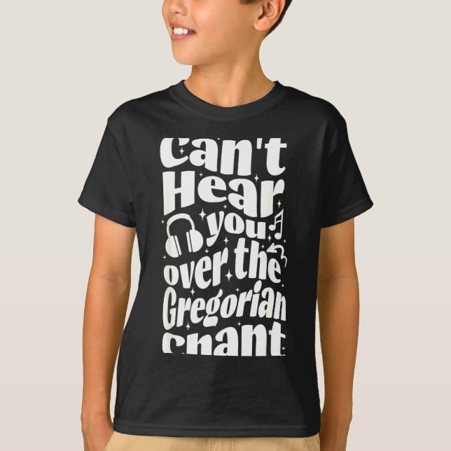 Gregorianischer Gesang Lustiger Katholischer Tradi T-Shirt (Vorderseite)
