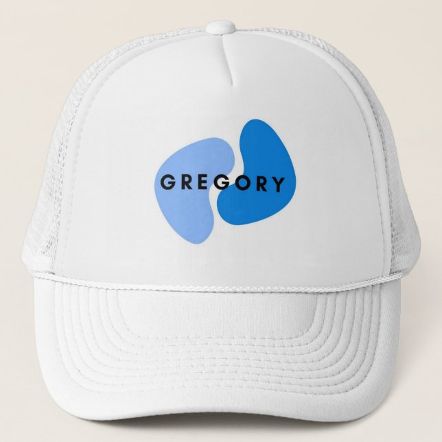 "Gregory Blue" Trucker Hat Truckerkappe (Vorderseite)