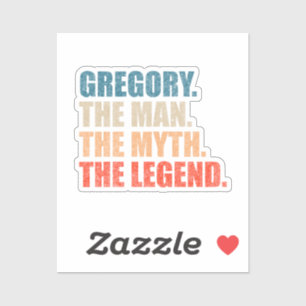 Gregory Der Mann Der Mythos Die Legende Aufkleber