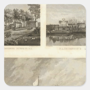 Gregory-Haus, Doane, Thompson-Wohnsitze Quadratischer Aufkleber