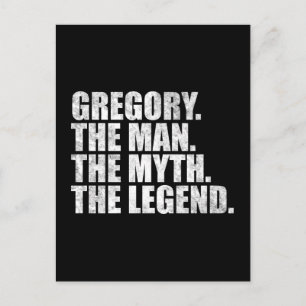Gregory Name, Gregory Der Mann Der Mythos Die Lege Postkarte