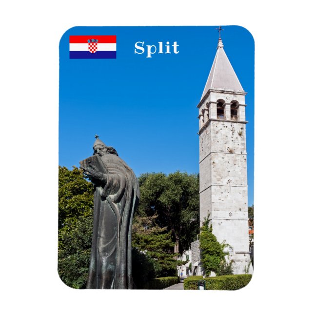 Gregory of Nin statue in Split - Dalmatien, Kroati Magnet (Vertikal)