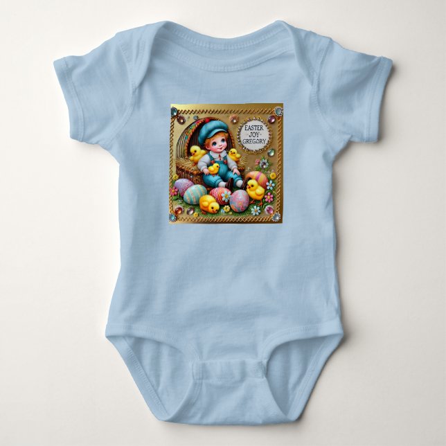 GREGORY ~ VINTAGE Baby Chicks ~ Ostern Joy ~ Strampler (Vorderseite)