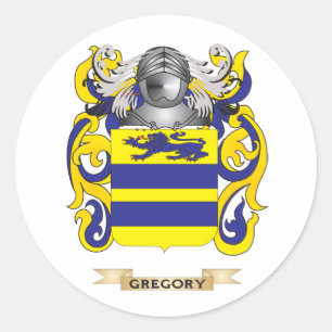 Gregory-Wappen (Familienwappen) Runder Aufkleber