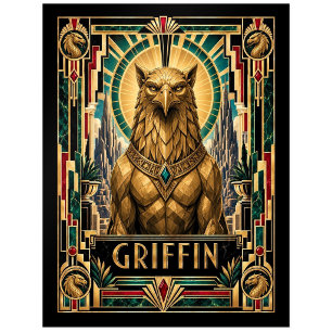 Greif, Art Deco Mythisch Postkarte