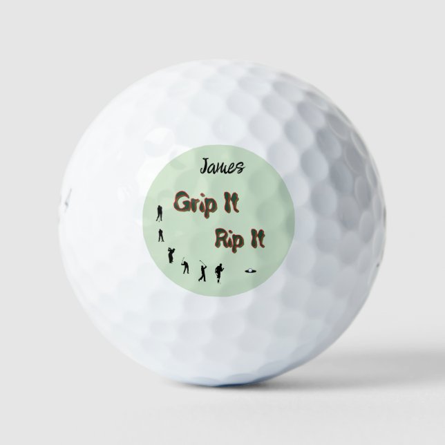 Greif es - Reiss es - Anpassbar Golfball (Vorderseite)