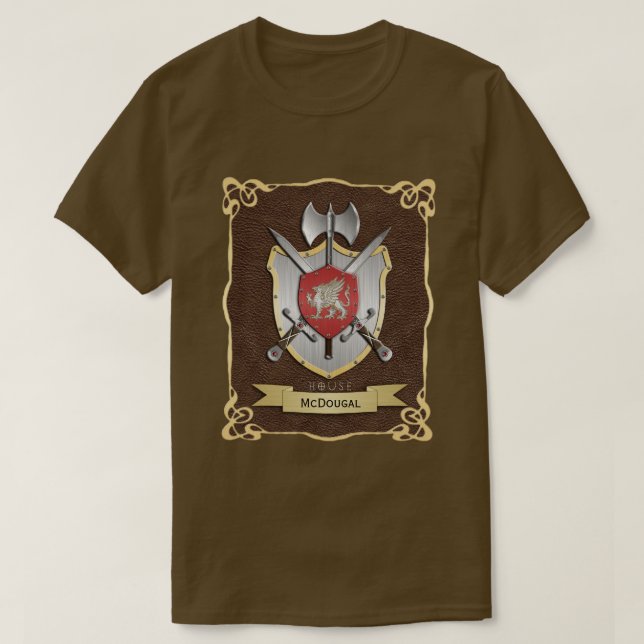 Greif-Kampf-Wappen Brown T-Shirt (Design vorne)