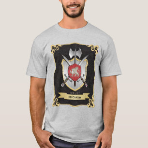Greif-Kampf-Wappen-Schwarzes T-Shirt