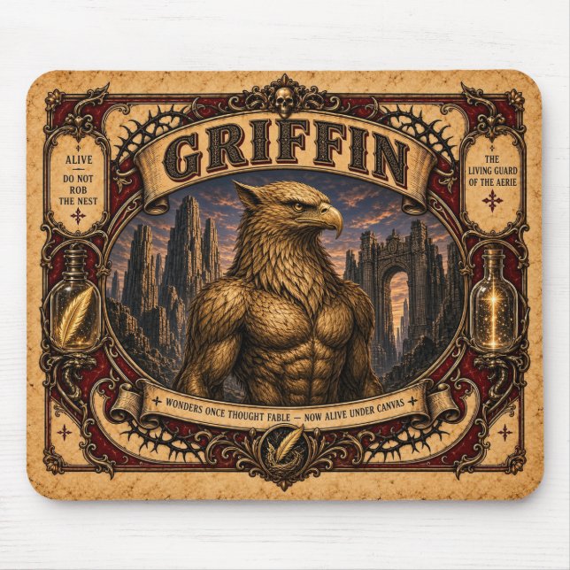 Greif, Vintage-Circus-Monster Mousepad (Vorne)