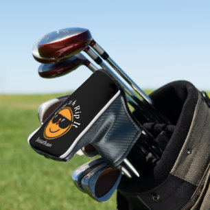 Greife es und rippe es Orange Happy Face Sonnenbri Golf Headcover