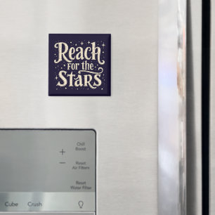 Greife nach den Sternen Himmels-Typografie-Kunst Magnet