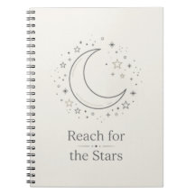 Greife Nach Den Sternen Mond Notizbuch