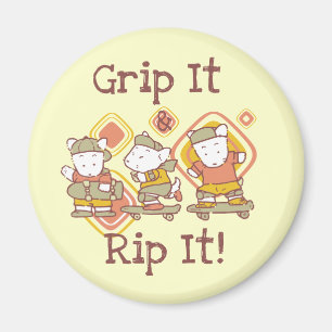 Greifen Sie es und zerreißen Sie es Skateboarding Magnet