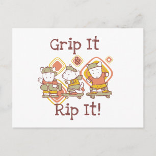 Greifen Sie es und zerreißen Sie es Skateboarding Postkarte