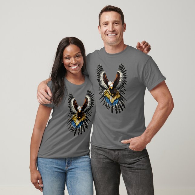 Greifvogel im Krieg Feathers-T - Shirt (Unisex)