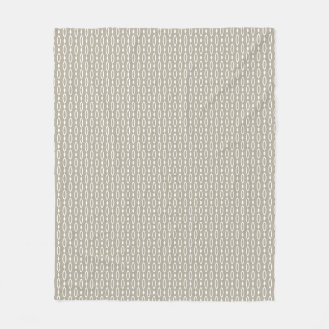 Greige - grauer und beige Dekor Fleecedecke (Vorderseite)