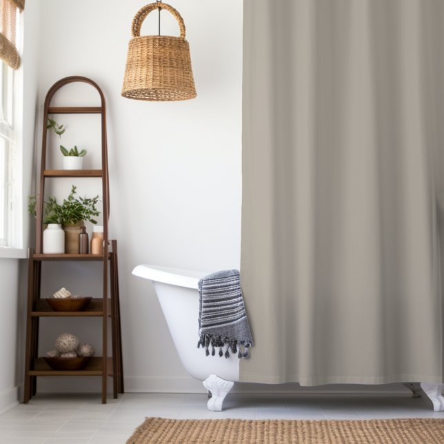 Greige Solid Color Anpassen Duschvorhang (Von Creator hochgeladen)