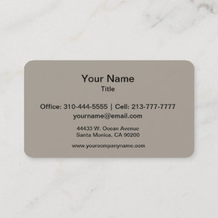 Greige Solid Color Anpassen Visitenkarte