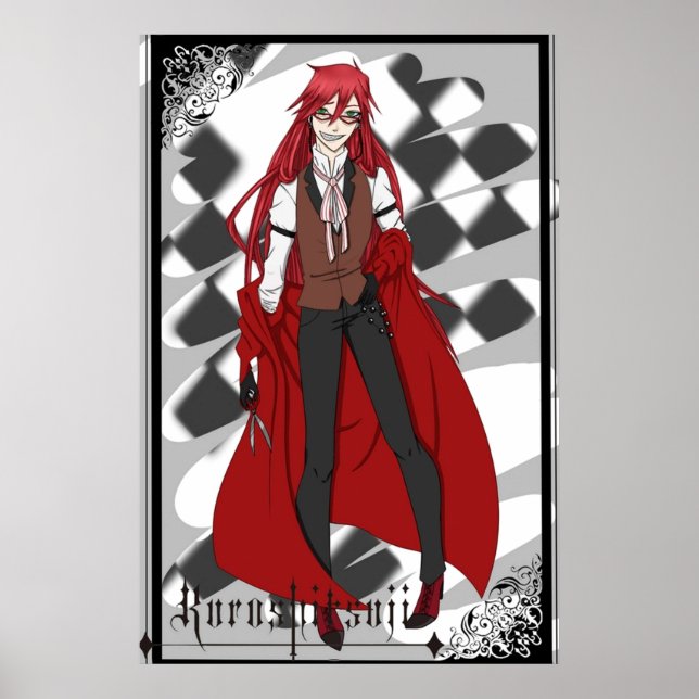 Grell Sutcliff from Kuroshitsuji  Black Butler Poster (Vorne)