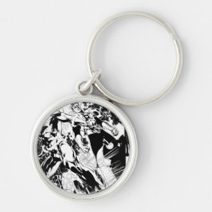 Grelle und grüne Laternen-Platte 2 Schlüsselanhänger