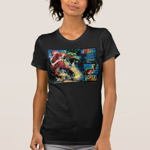 Grelle und grüne Laternen-Platte T-Shirt