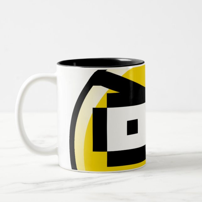 Greller Glanzstare-Tasse Zweifarbige Tasse (Links)
