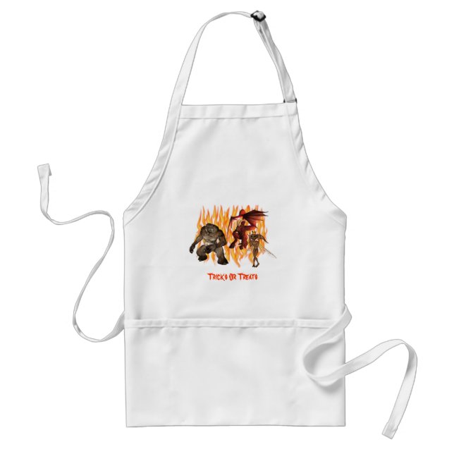 Gremlin Demon Monster Halloween-Schürze Schürze (Vorne)