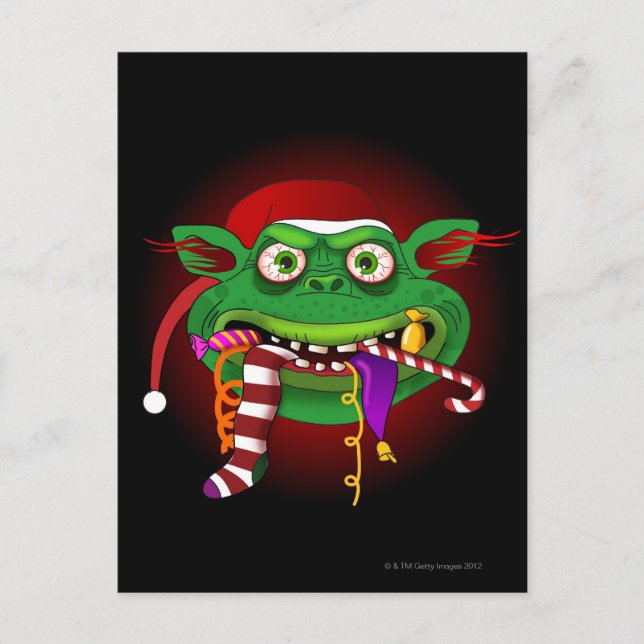 Gremlin Eating Candy Postkarte (Vorderseite)