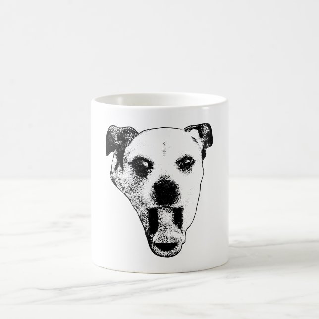 Gremlin Pup in Schwarz & Weiß Kaffeetasse (Mittel)