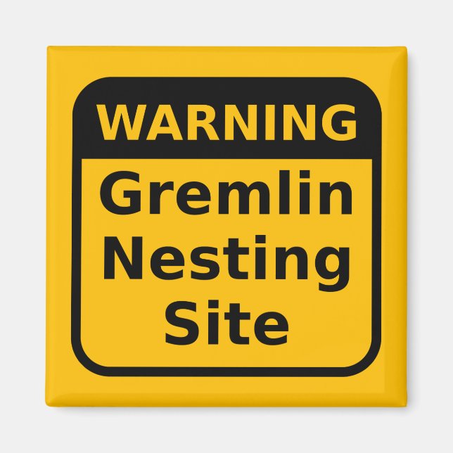 Gremlin Warning Magnet (Vorne)