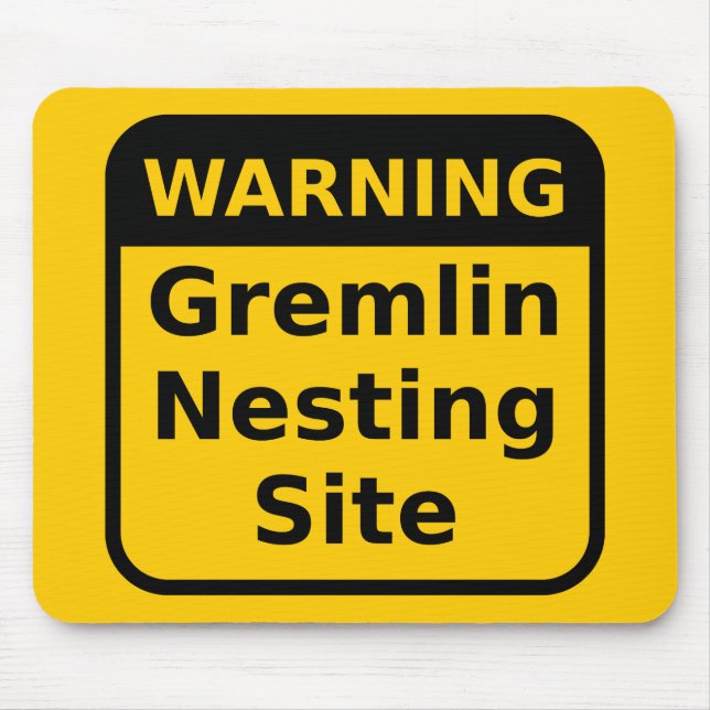 Gremlin Warning Mousepad (Vorne)