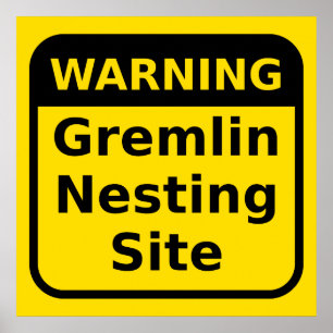 Gremlin Warning Poster