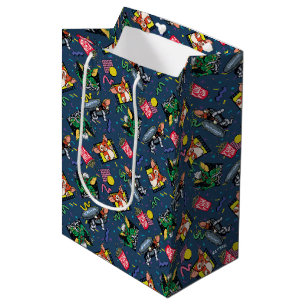 Gremlins™ 80er Retrowave-Muster Mittlere Geschenktüte