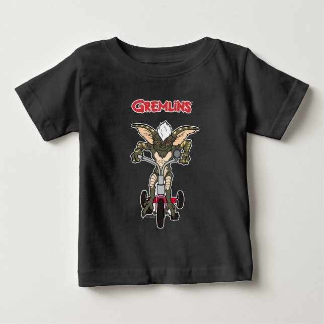 Gremlins | Dreirad-Streifen Baby T-shirt (Vorderseite)