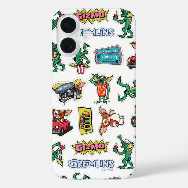 Gremlins™ Sticker Fun Pattern Case-Mate iPhone Hülle (Rückseite)