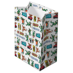 Gremlins™ Sticker-Spaß-Muster Mittlere Geschenktüte