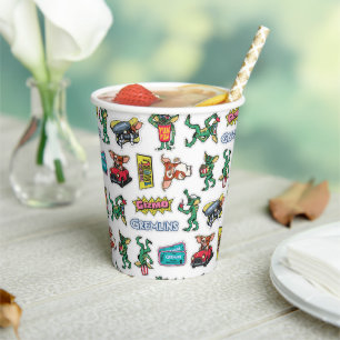 Gremlins™ Sticker-Spaß-Muster Pappbecher