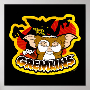 Gremlins   Stripe Erschreckt Gizmo Poster