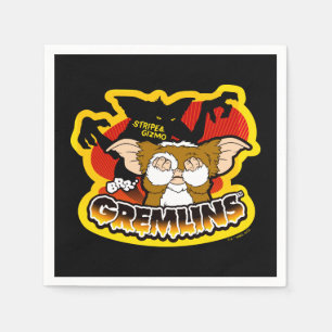 Gremlins Stripe erschreckt Gizmo Serviette