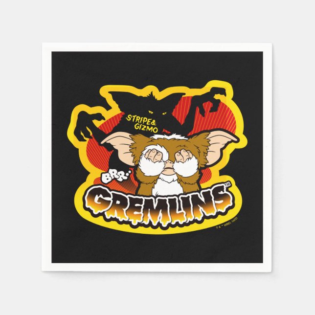 Gremlins | Stripe Scaring Gizmo Serviette (Vorderseite)