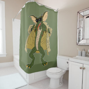 Gremlins   Stripe Trenchcoat-Flash Duschvorhang
