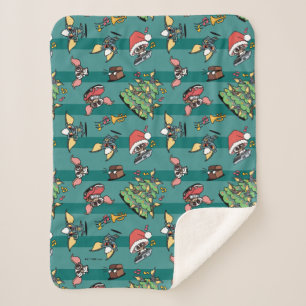 Gremlins   Süßes Comic-Weihnachtsmuster Sherpadecke