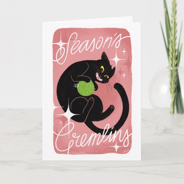 Gremlins-Urlaubskarte der Saison Feiertagskarte (Vorderseite)