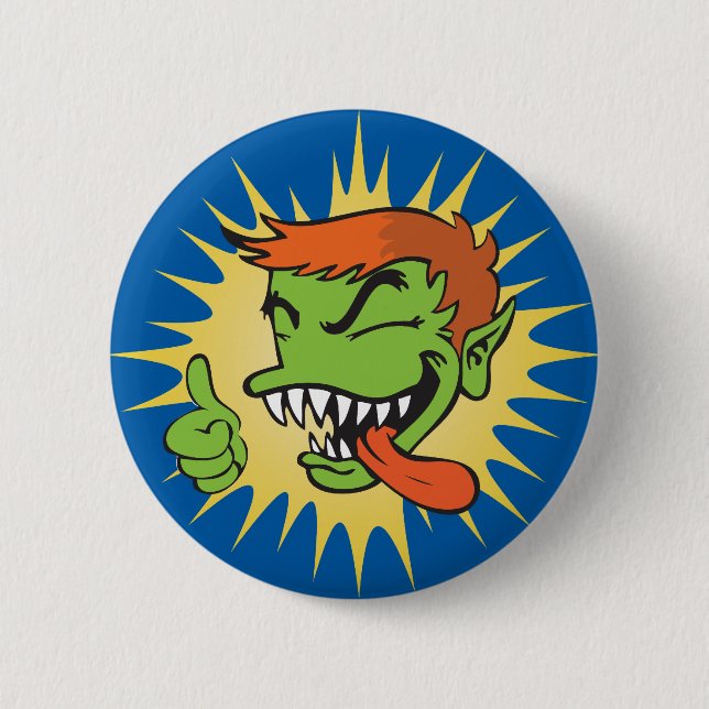 Gremmie Knopf - Blau Button (Vorderseite)